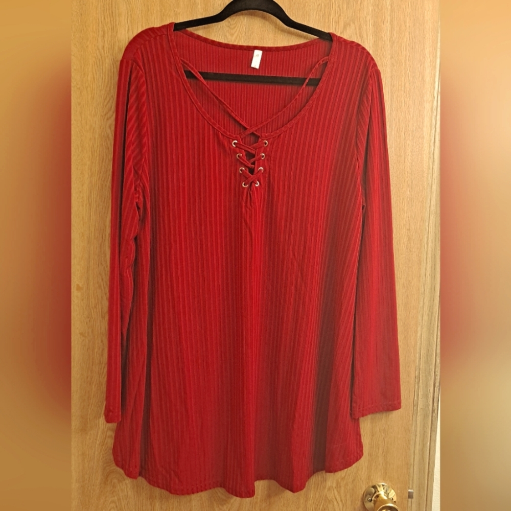 Maroon long sleeve top